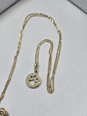 10k Dog Paw Pendant